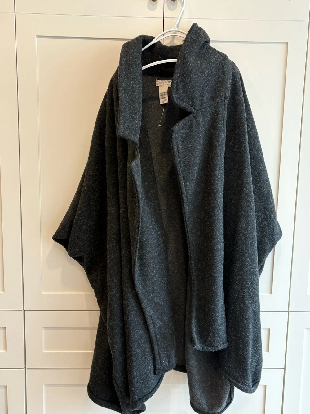 Free People off duty poncho jacket Oversized navy - Picture 2 of 5